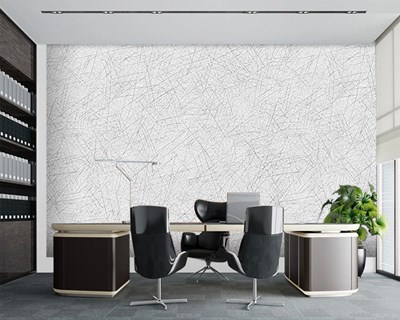 Wit gestreept behang