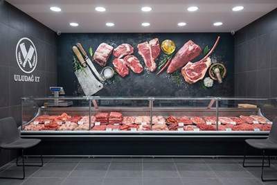 Slagerij-thema behang