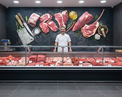 Slagerij-thema behang