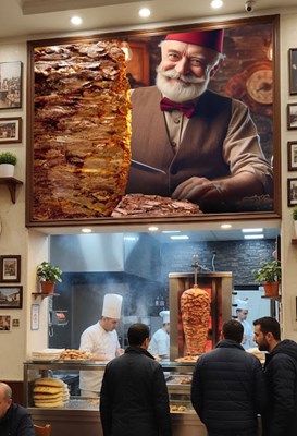 Et Döner-thema behang