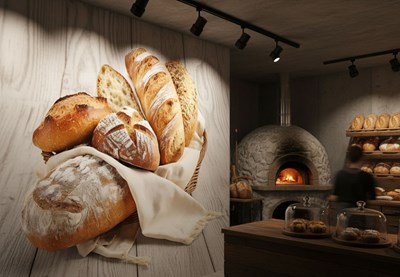 Broden in het mandje Behang