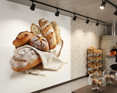 Broden in het mandje Behang
