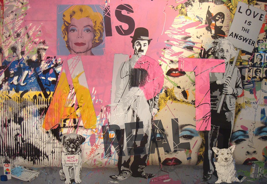 Beroemdheden collage thema behang