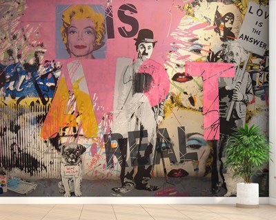 Beroemdheden collage thema behang