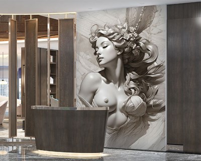 Fantastisch mooi vrouwelijk beeld behang