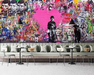 Pop Art Iconen Parade Behang