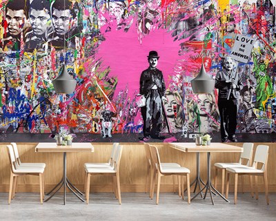 Pop Art Iconen Parade Behang