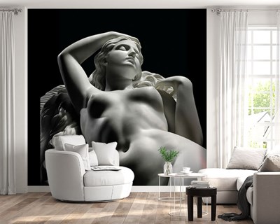 3D Naakte Vrouw Standbeeld Behang