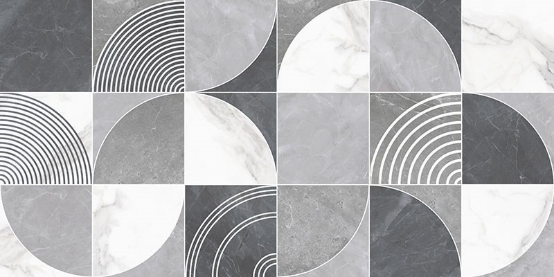 Abstract grijs-wit geometrisch patroon behang