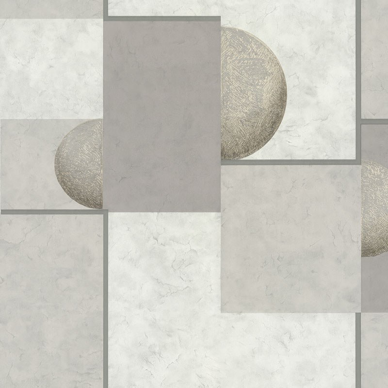 Modern vierkant en cirkelvormig behang