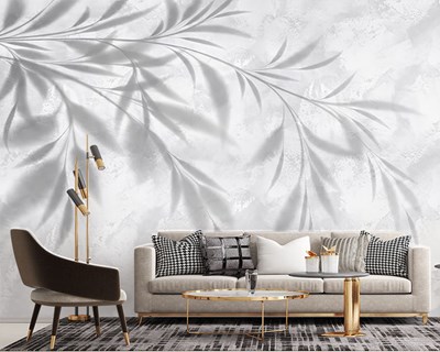 Bladschaduw-thema behang