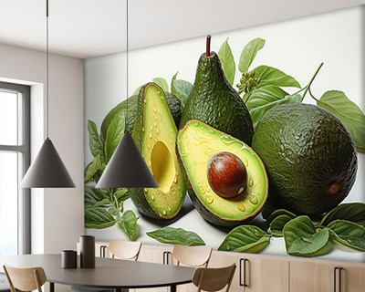 Rijpe avocado behang met afbeelding