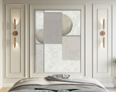 Modern vierkant en cirkelvormig behang