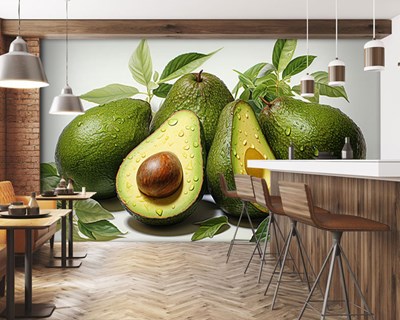 Vers avocado behang met afbeeldingen