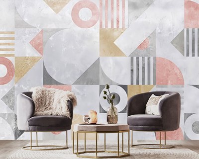 Moderne geometrische vormen behang