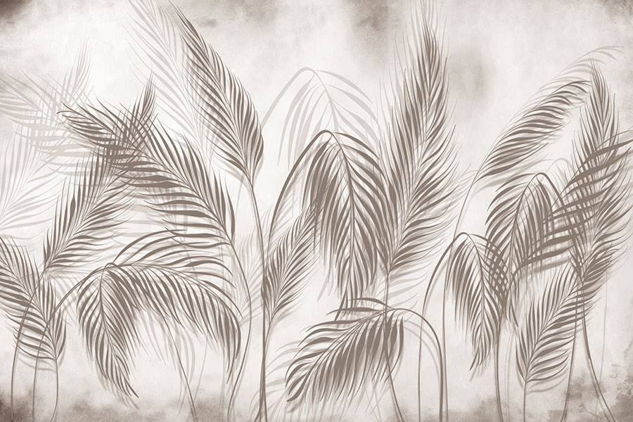 Palmbladerenpatroon behang