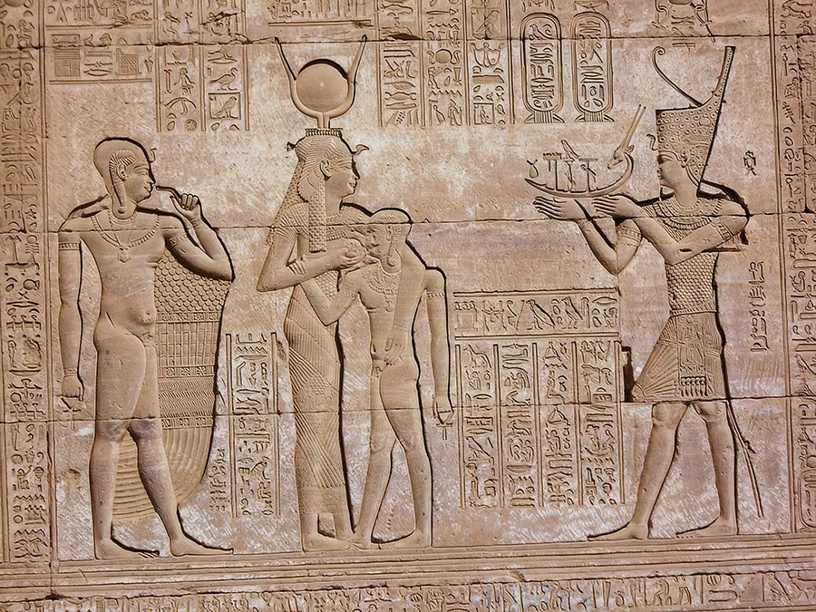 3D Oud-Egyptisch reliëfbehang