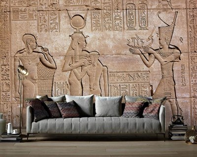 3D Oud-Egyptisch reliëfbehang