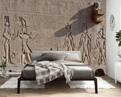 Oude Egyptische tempelbehang