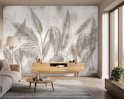 Palmbladerenpatroon behang