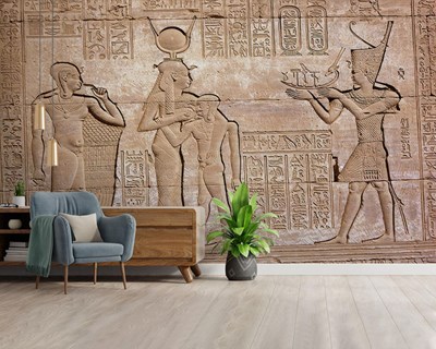 3D Oud-Egyptisch reliëfbehang
