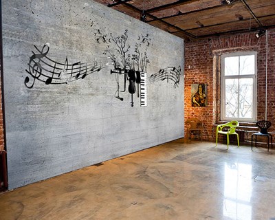 3D Muziekkunst Behang