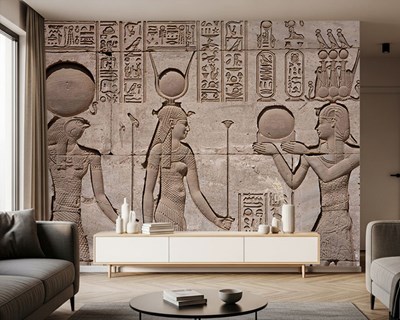 Oude Egyptische reliëfbehang