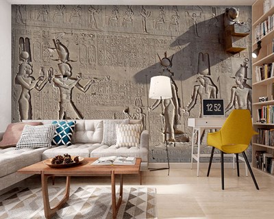 Oude Egyptische tempelbehang