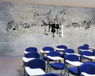 3D Muziekkunst Behang