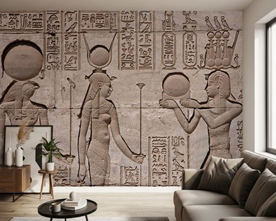 Oude Egyptische reliëfbehang