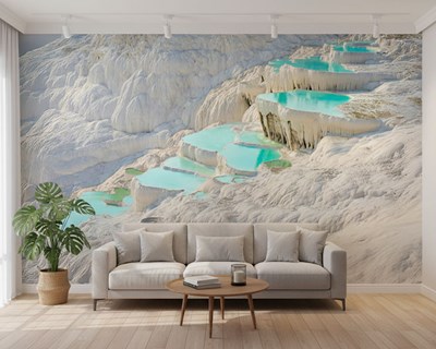 Travertijnlook behang