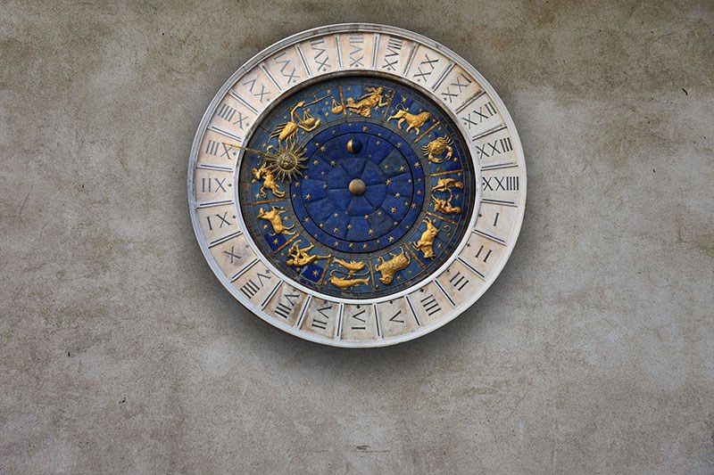 Horoscopen Wandklok Behang