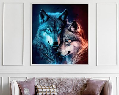 IJs en Vuur Wolven Thema Behang