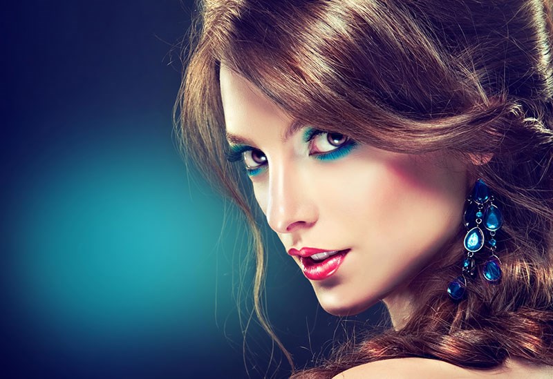 Mooie, aantrekkelijke vrouw als behang 