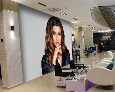 Professionele make-up en haarverzorging Behang