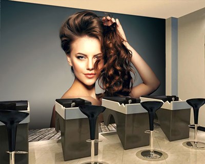 Behang voor dameskapsalons 
