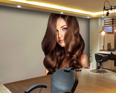 Golvend bruin haar behang