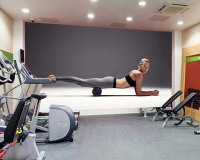 Fitnesstraining-thema behang