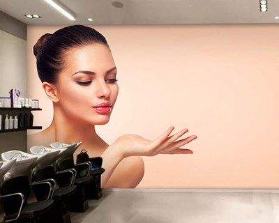 Perfecte huid Glanzende lippen Behang 