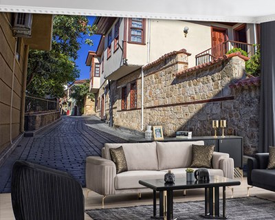 Behang met straatbeeld