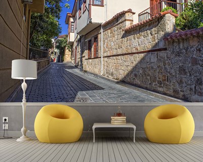 Behang met straatbeeld