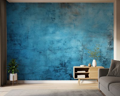 Blauwe textuur vloerbehang