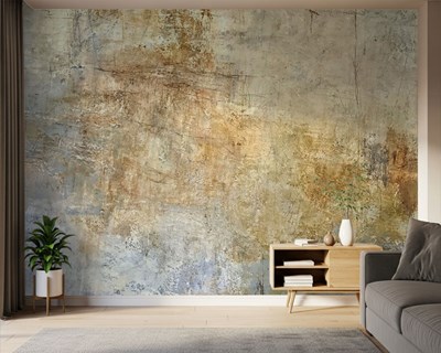 Wandbehang met verouderd patroon in aardetinten