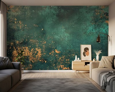 Groene verouderde textuur vloerbehang