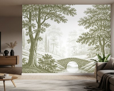 Natuurlandschap Tekening Behang