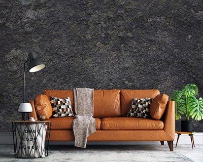 Donkere stenen vloerbehang 