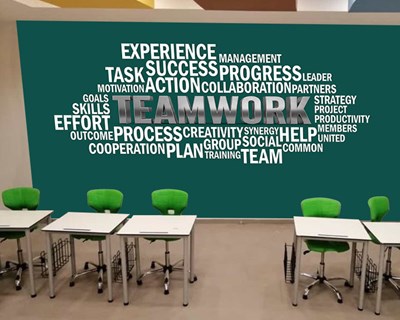 Motivatie-thema behang voor op kantoor