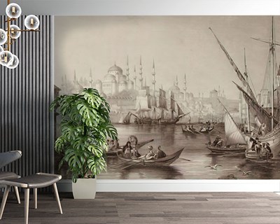 Historisch Istanbul-landschap Behang