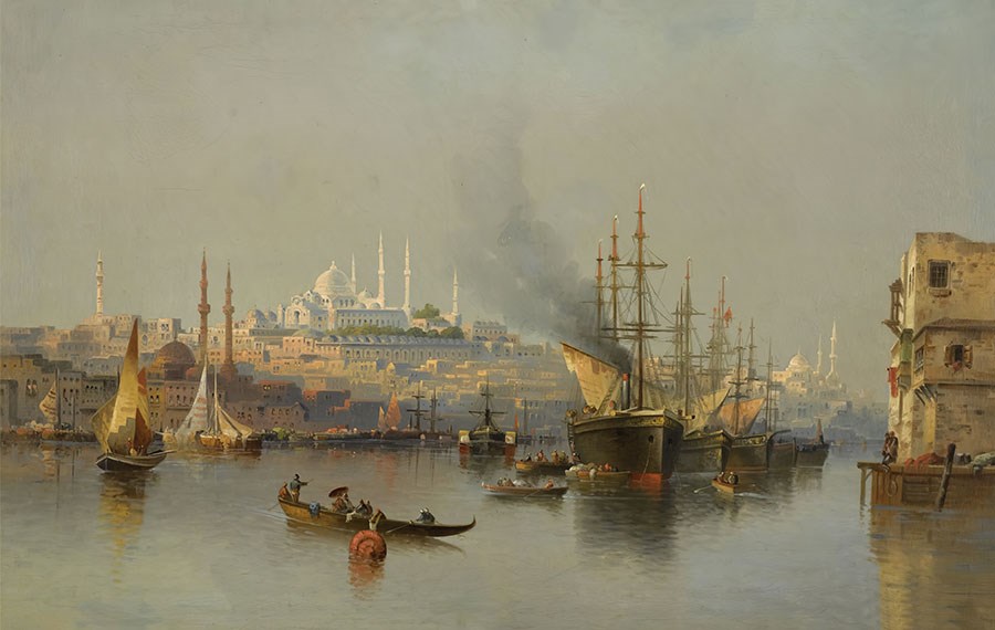 HERMANN CORRODİ'S “HALİÇ” LANDSCHAP BEHANG