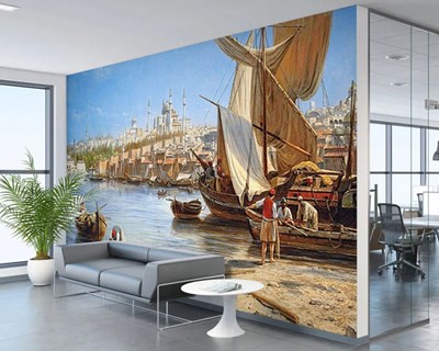 Historisch Istanbul-landschap behang